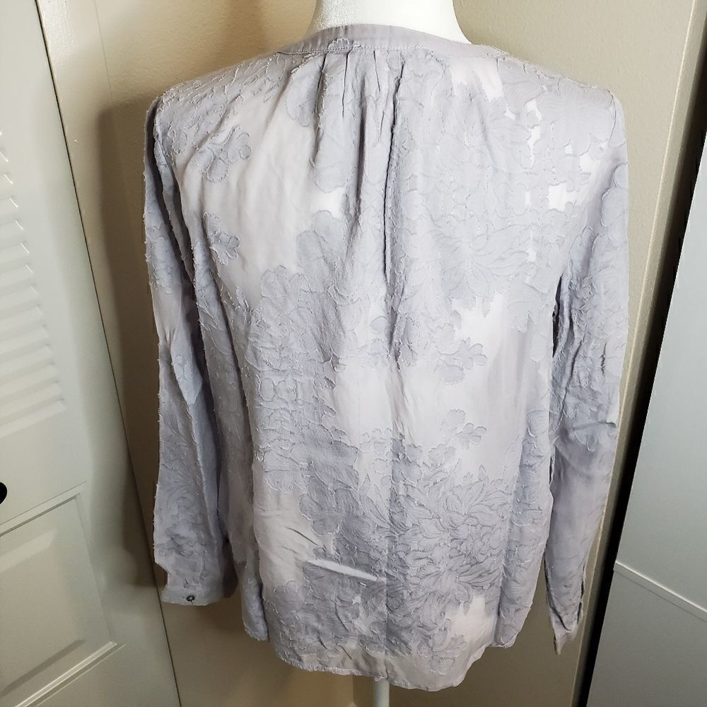 Katherine Barclay semisheer floral blouse M - Picture 11 of 11